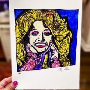 Dolly Parton pop art portrait prints available